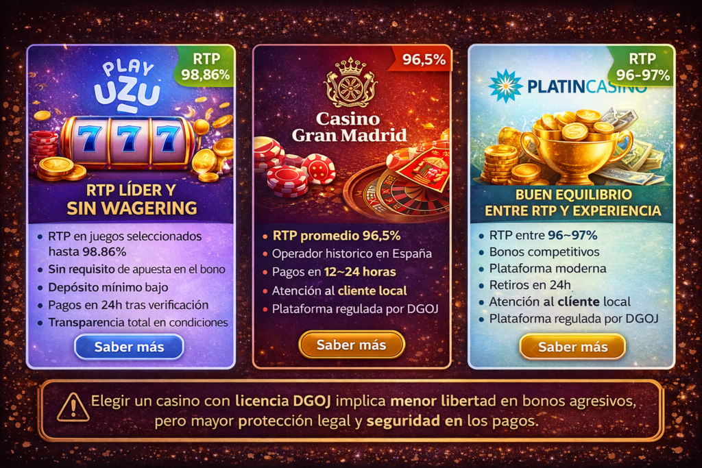 Casino online que más paga en España